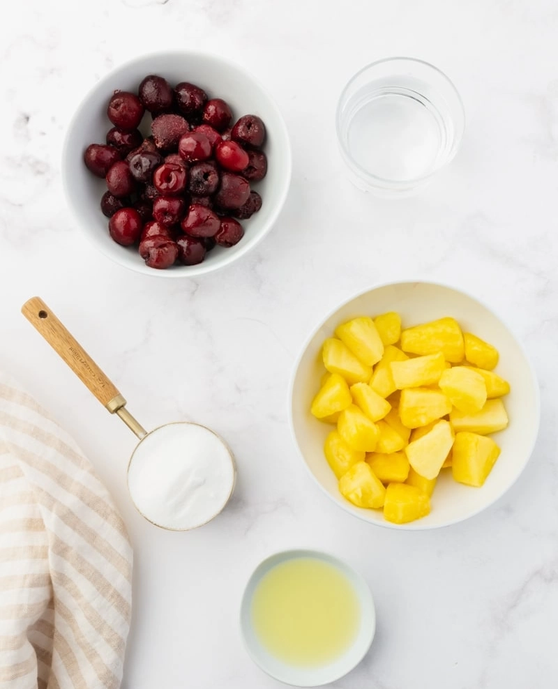 Pineapple Cherry Popsicles