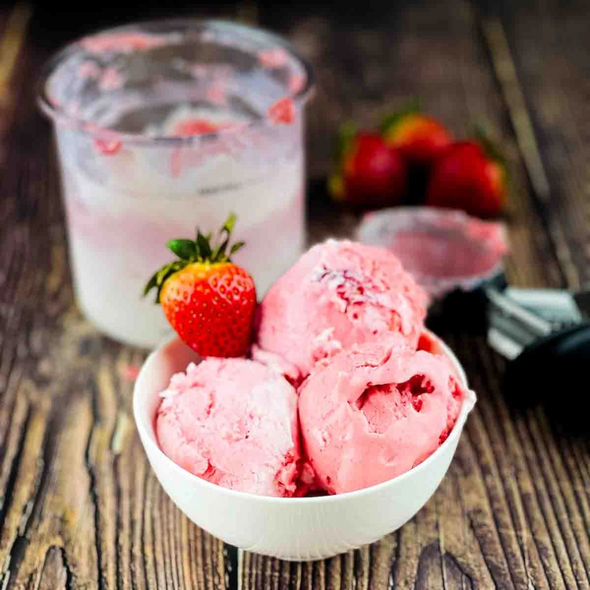 Homemade Ninja Creami Strawberry Ice Cream