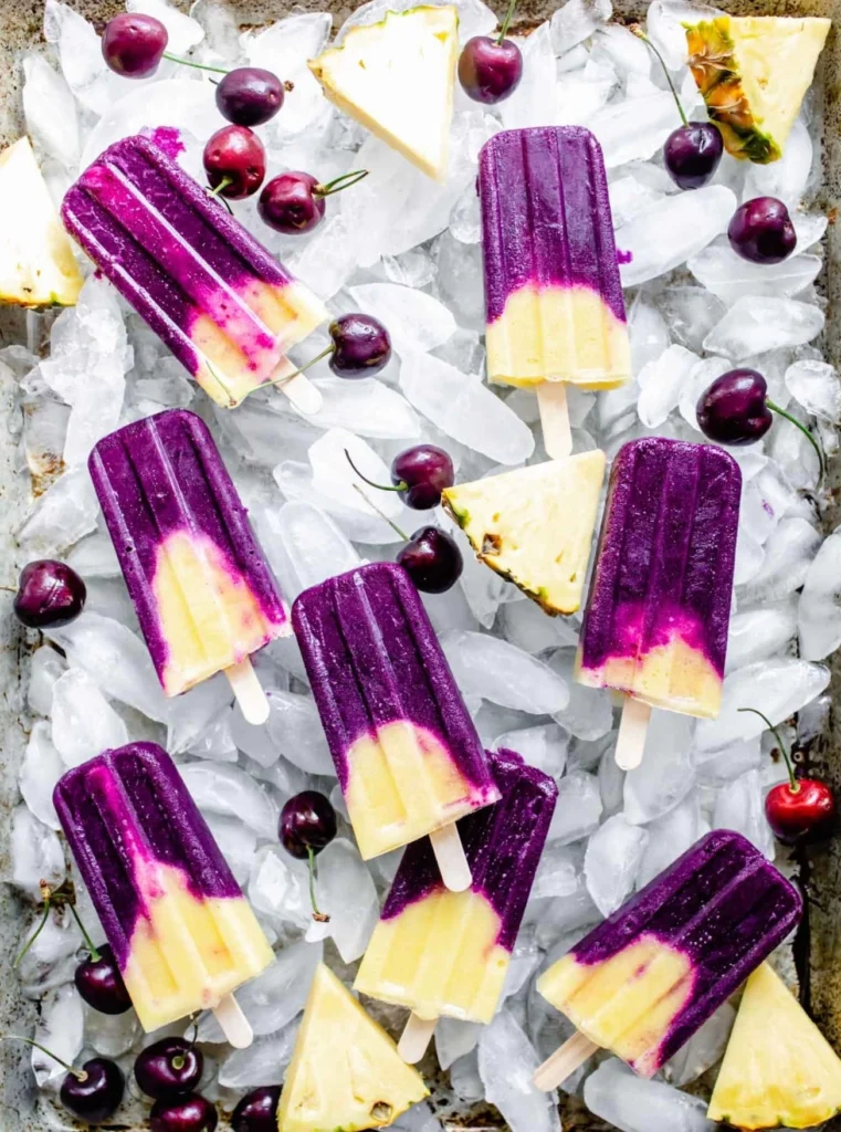Cherry Pineapple Popsicle