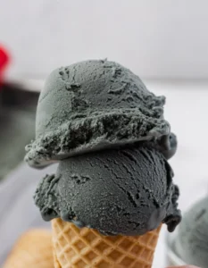 Licorice ice cream cone