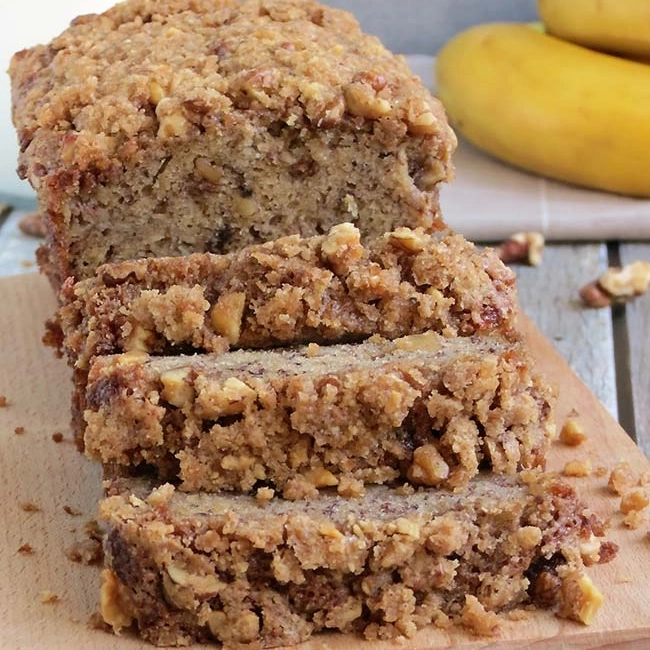 Banana Bread with Streusel Topping recipe