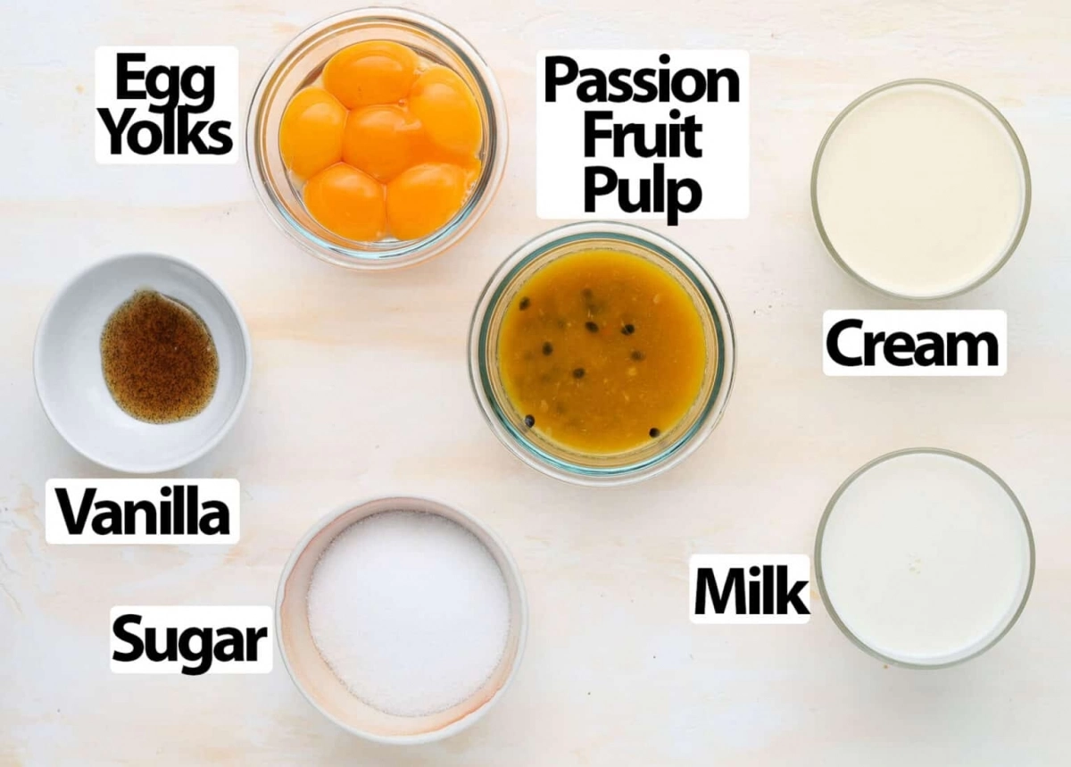 Passion Fruit Ice Cream ingredients