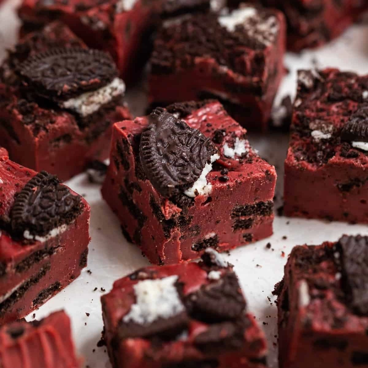 Red Velvet Oreo Brownies