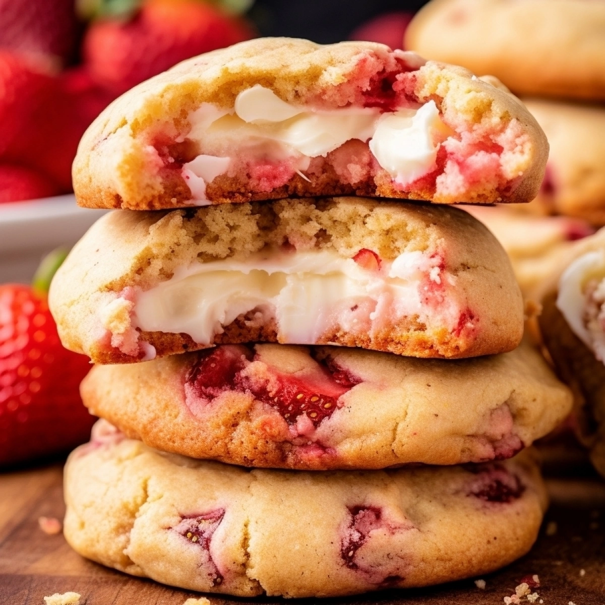 strawberry cheesecake cookies