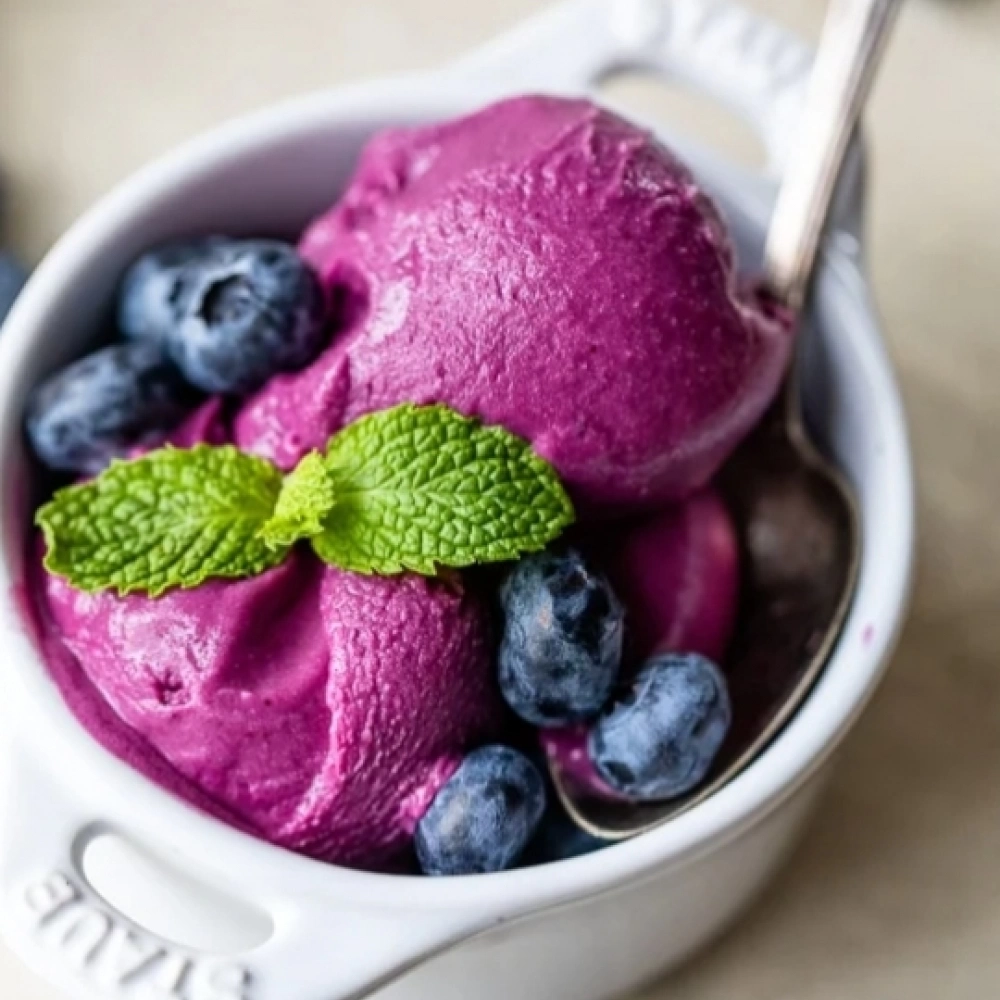 Ninja Creami Blueberry Ice Cream
