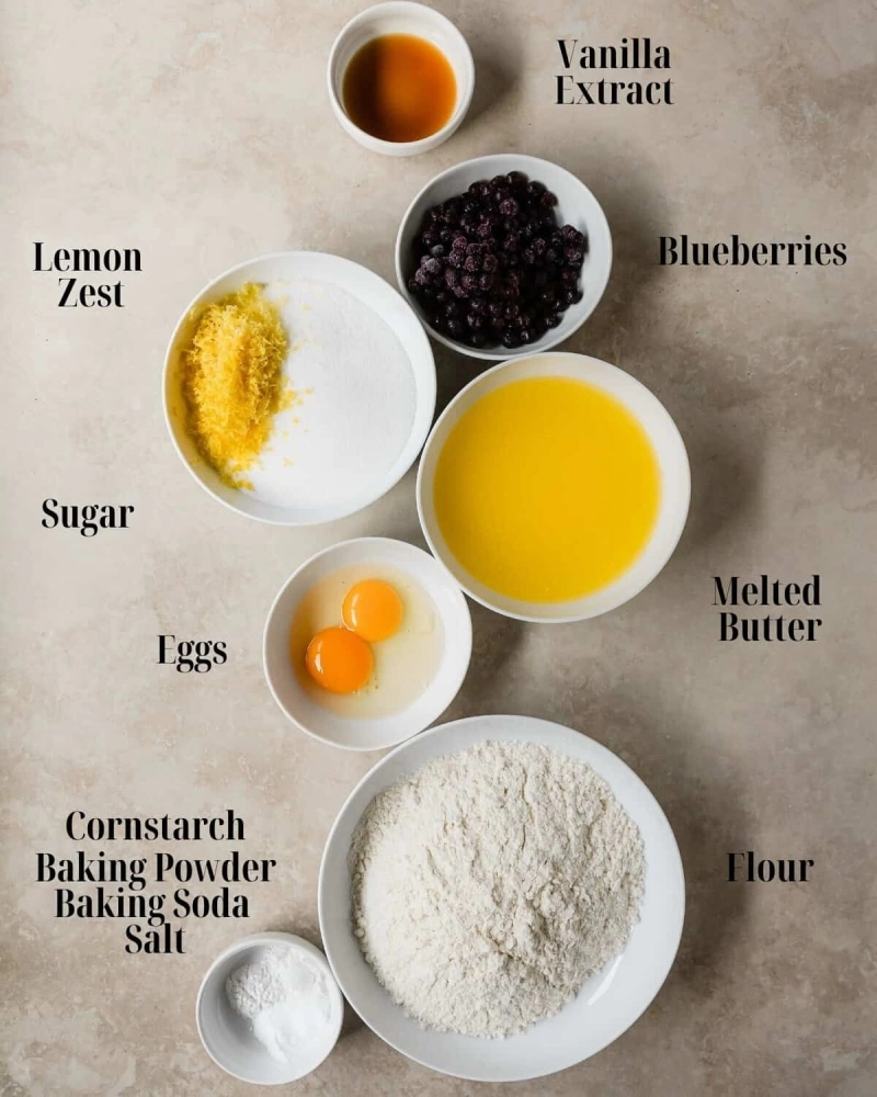 Lemon Blueberry Cookies ingredients